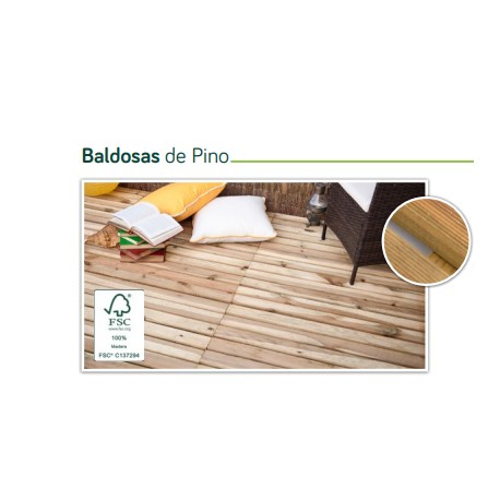 BALDOSAS DE PINO RECTAS ( LOTE DE 20 UNIDADES )