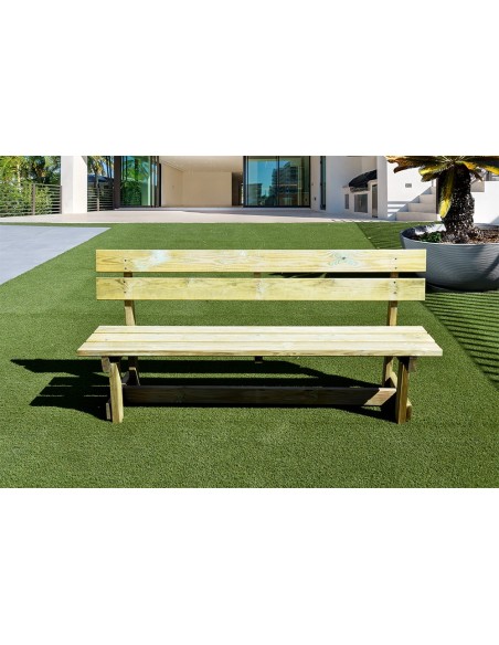 banco de madera para jardin