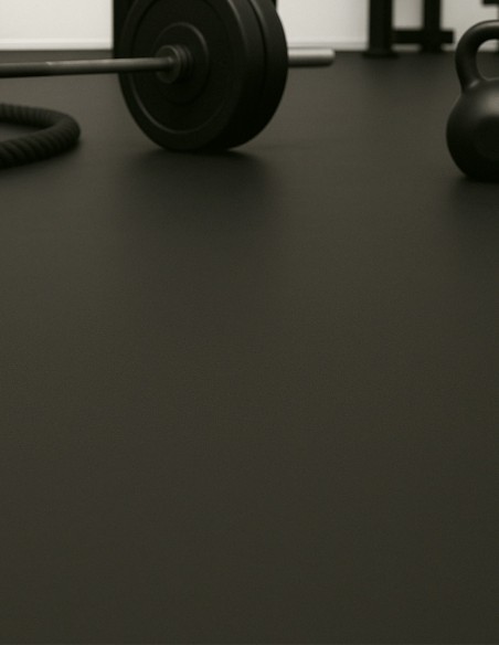 pavimento negro para gimnasios