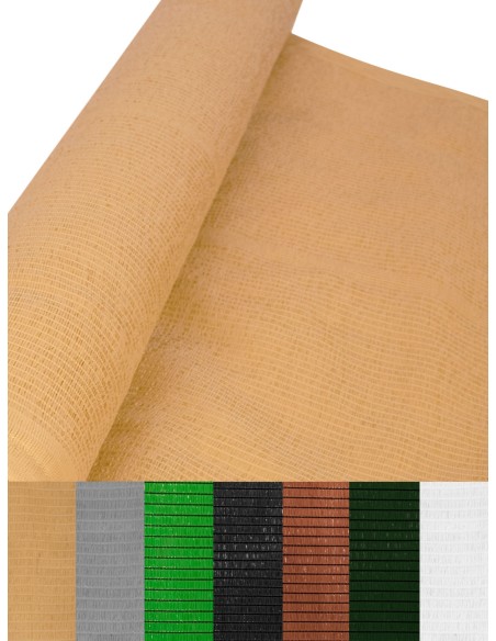 malla de sombra y ocultacion para jardin crema