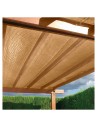 malla de sombra y ocultacion para jardin crema