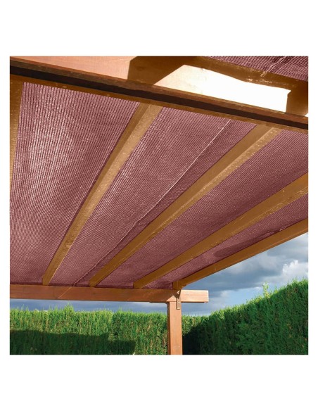 tela marron para jardin
