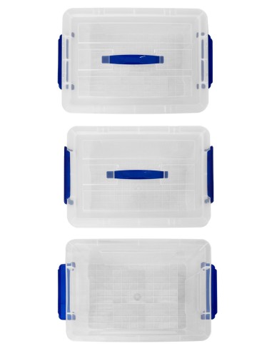 Cajas de almacenaje apilables sin ruedas – Organización práctica