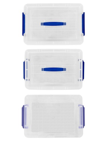 Cajas de almacenaje apilables sin ruedas – Organización práctica