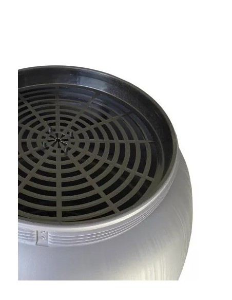 Bidón de Plástico Gris sin Asas con boca ancha economico