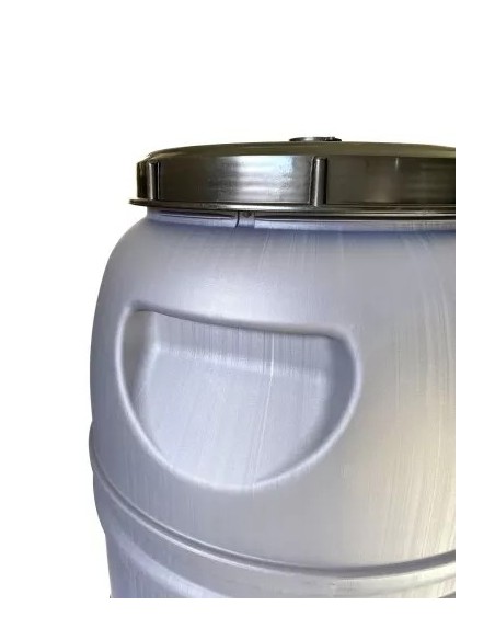 Bidón de Plástico Gris sin Asas con boca ancha economico