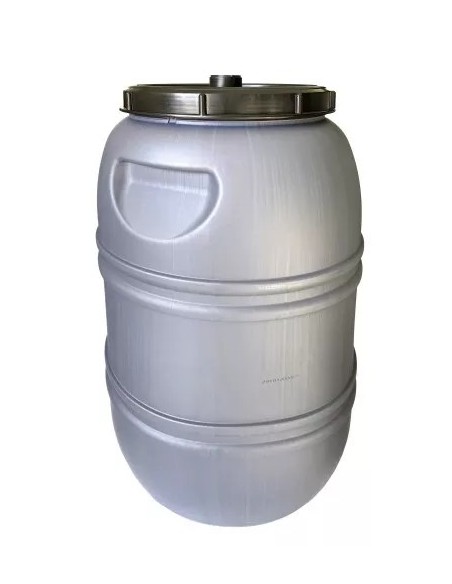 Bidón de Plástico Gris sin Asas con boca ancha economico