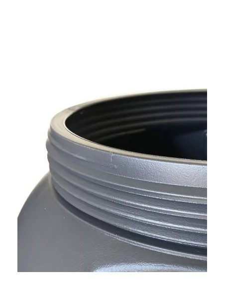 Bidón de Plástico Alimentario con Asas y Boca Ancha | Gris | Hermético