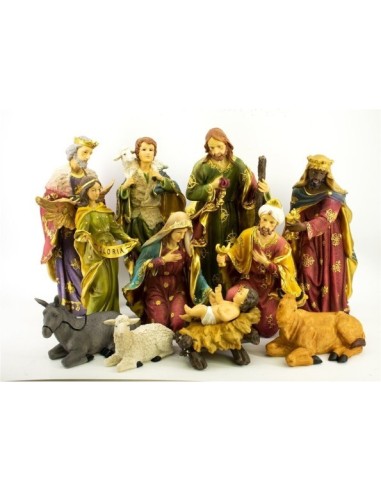 Nacimiento 11 Piezas 46 cm | Belén Navideño Clásico y Elegante