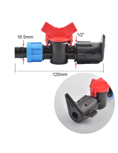 Válvula LayFlat a cinta con anillas | Control de riego