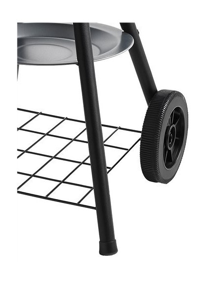 Barbacoa de Carbón Dakota 45 cm | Portátil, con Tapa y Ruedas | Estilo