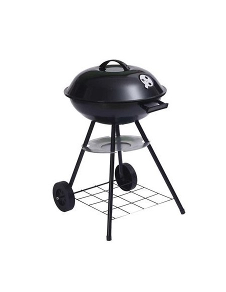 Barbacoa de Carbón Dakota 45 cm | Portátil, con Tapa y Ruedas | Estilo