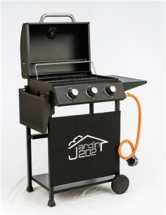 Barbacoa de Gas Alaska 3 Quemadores | Compacta, Portátil y con Mesas P