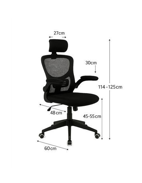 Silla de Escritorio Ergonómica economica negra