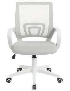 Silla de Escritorio Ergonómica con Reposacabezas y Reposabrazos blanco